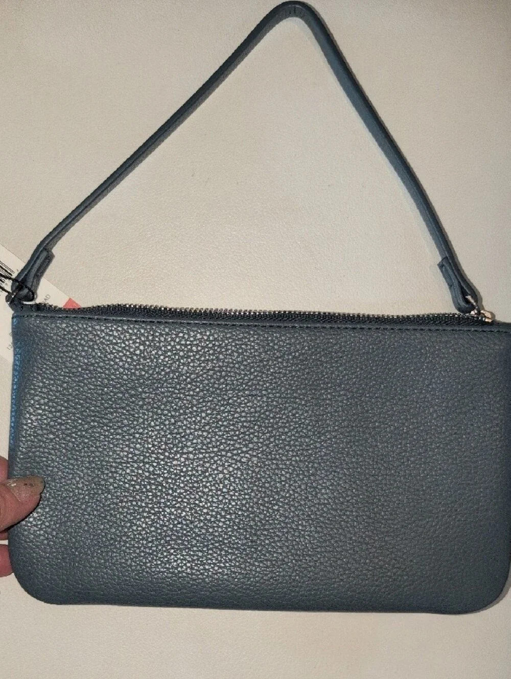 Vera Bradley Pebbled Leather Wristlet in Slate Blue NWT - Picture 9 of 10